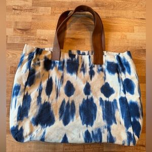Lu + Elle Blue/White Tie Dye Tote